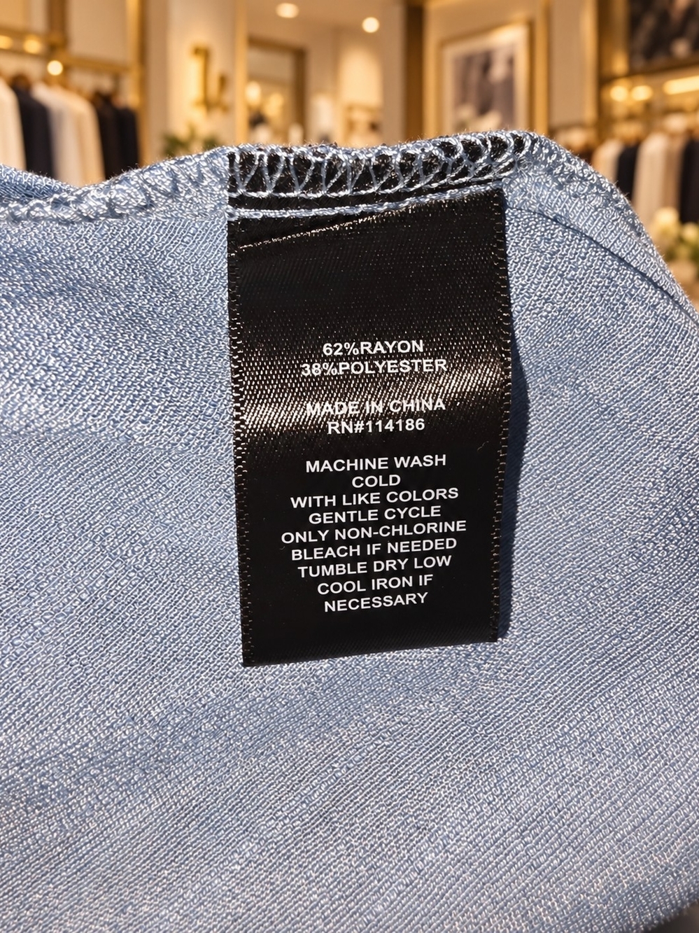 Frye Light Blue Pintuck Button-Down Blouse - Picture 8 of 8